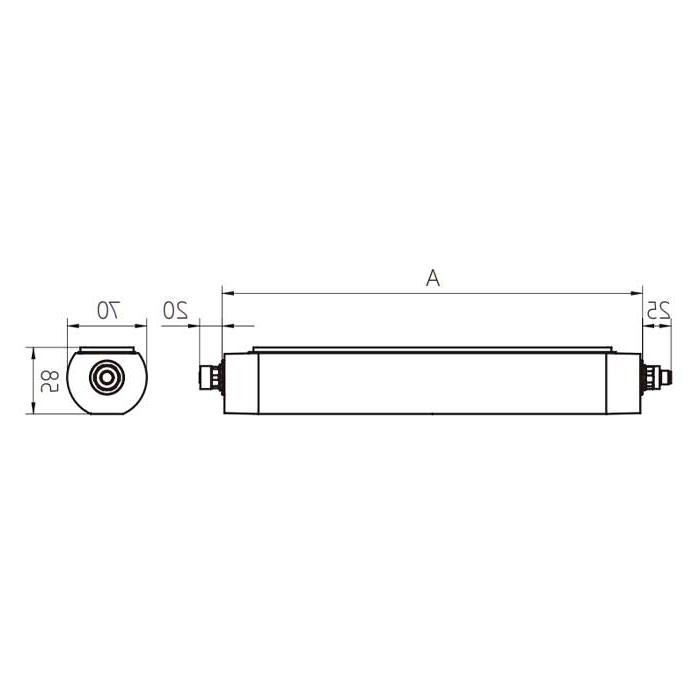 Power 18W, size A= 510 mm x 70 mm, MQAL-36-SDL, A70062